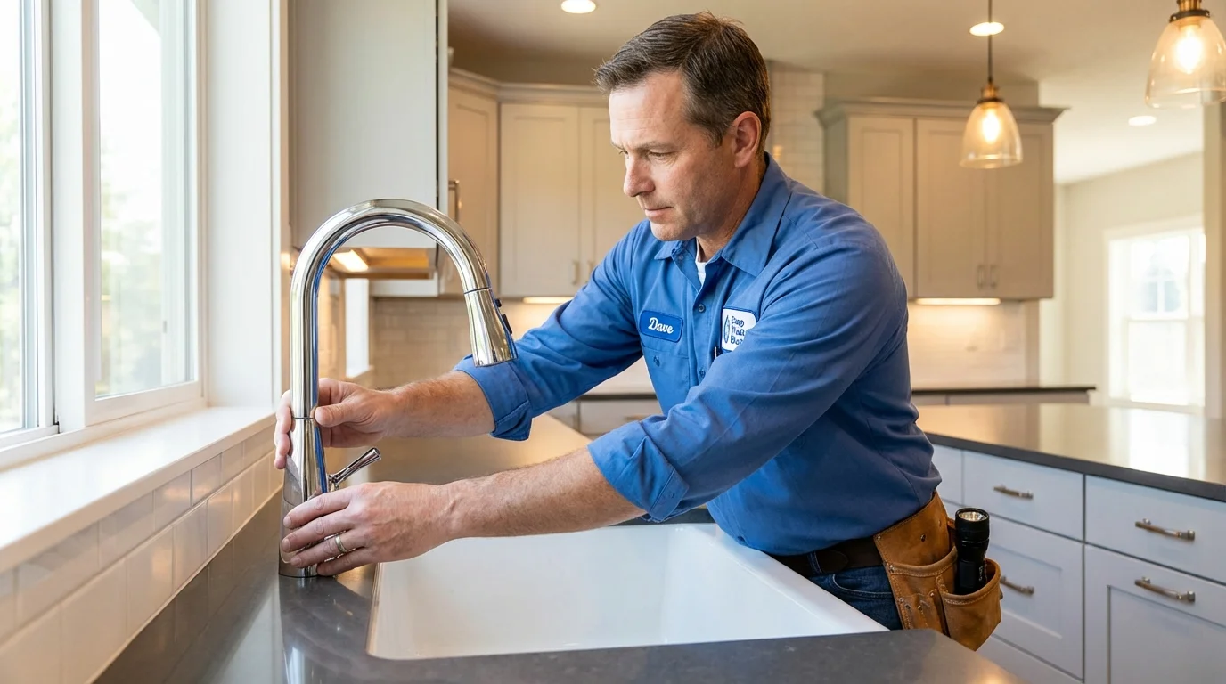 Kitchen faucet installation by Johns Plumbing LLC in East Hanover